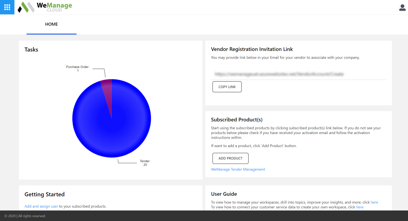 WeManage Dashboard